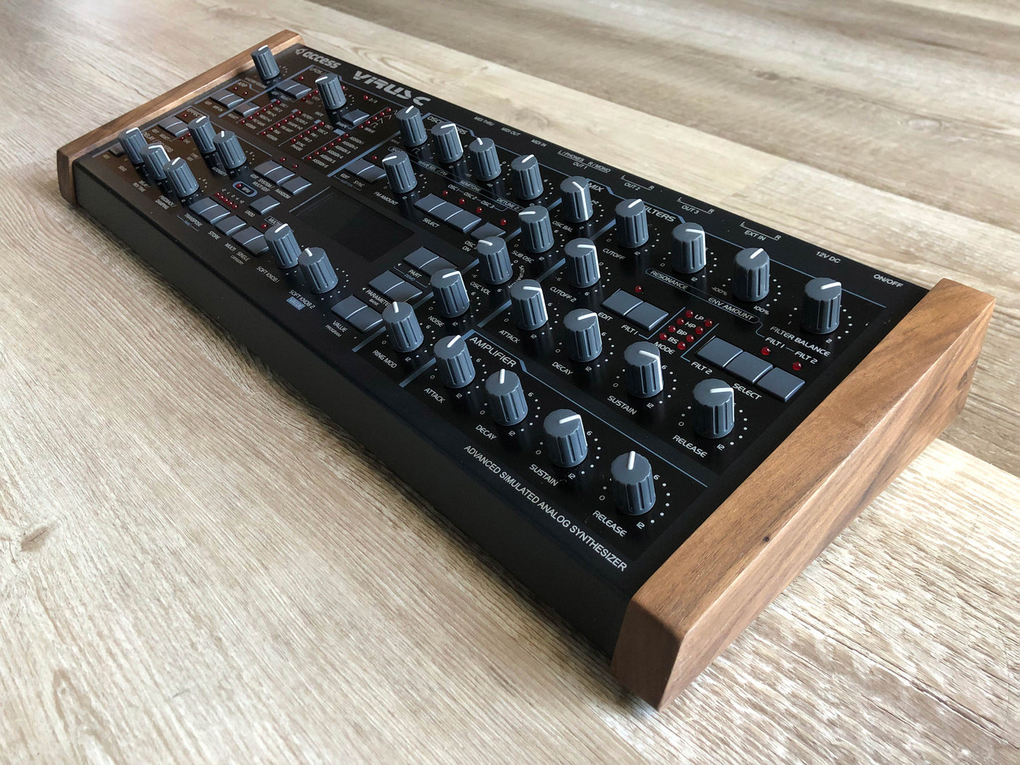 Custom Walnut Wood Sides for Access Virus B / C Desktop