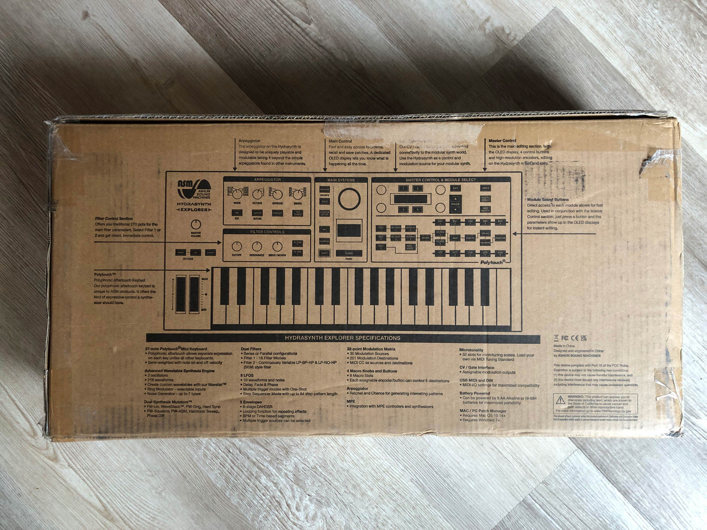 ASM Hydrasynth Explorer Polyphonic Wave Morphing Synthesizer w/ OG Box, Manual + PSU