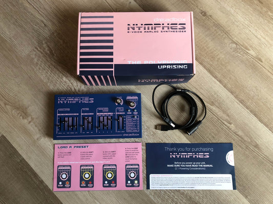 Dreadbox Nymphes 6-Voice Analog Synthesizer Near-Mint w/ Box, MIDI Adapter + USB Cable