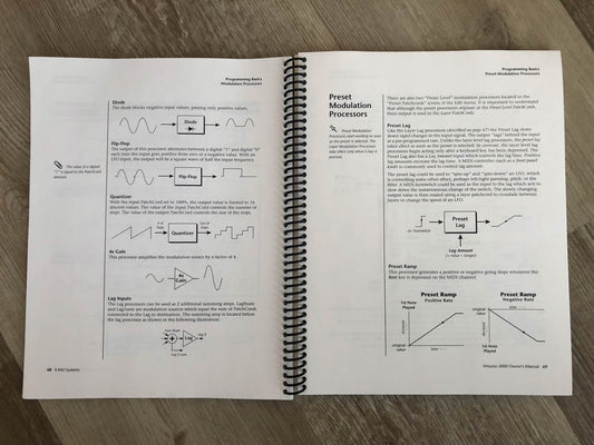 E-MU Systems Virtuoso 2000 Original Manual w/ Printed Manual Addendum