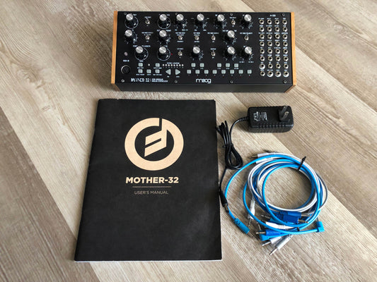Moog Mother-32 Semi-Modular Analog Synthesizer Manual, 7 Patch Cables + PSU