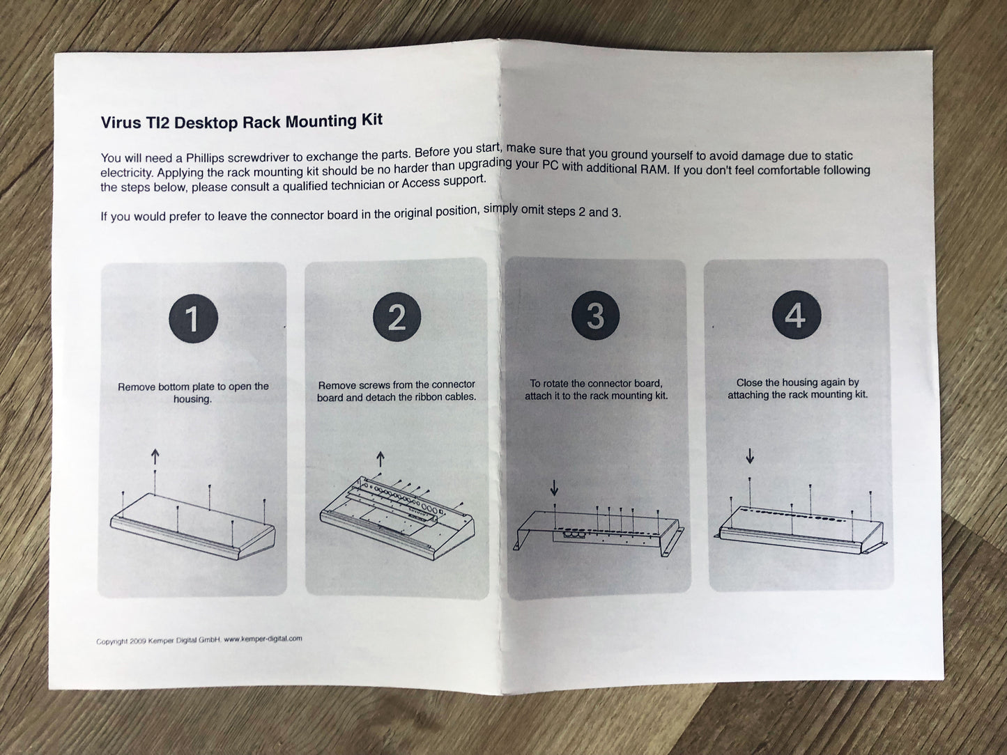 Access Virus TI2 Desktop Rack Mounting Kit