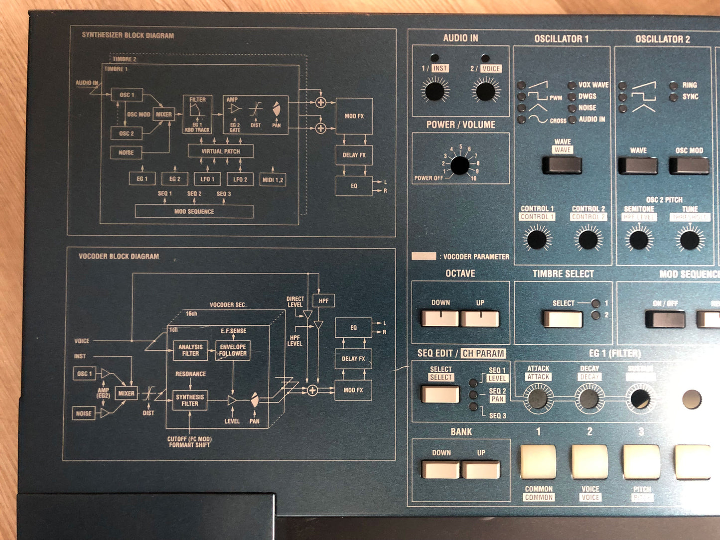 Korg MS2000 Top & Bottom Frame + Pitch/Mod Wheel Housing & All Buttons