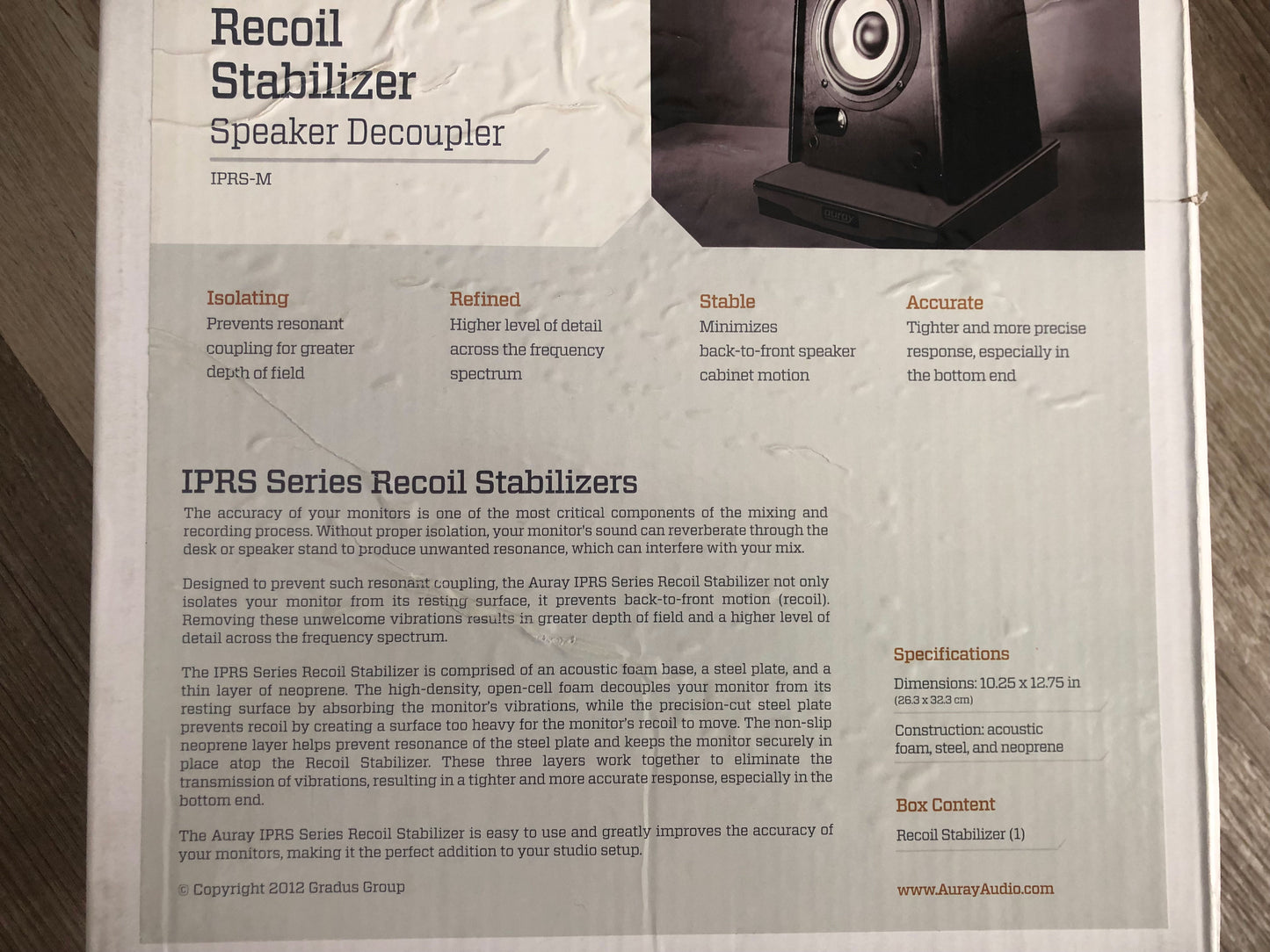 Auray IPRS-M Recoil Stabilizers / Isolation Pads (Pair, Used)
