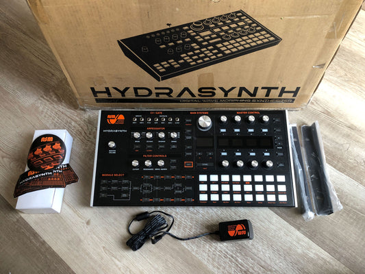 Hydrasynth Desktop with Rack Ears, New ASM Power Supply, & Original Box