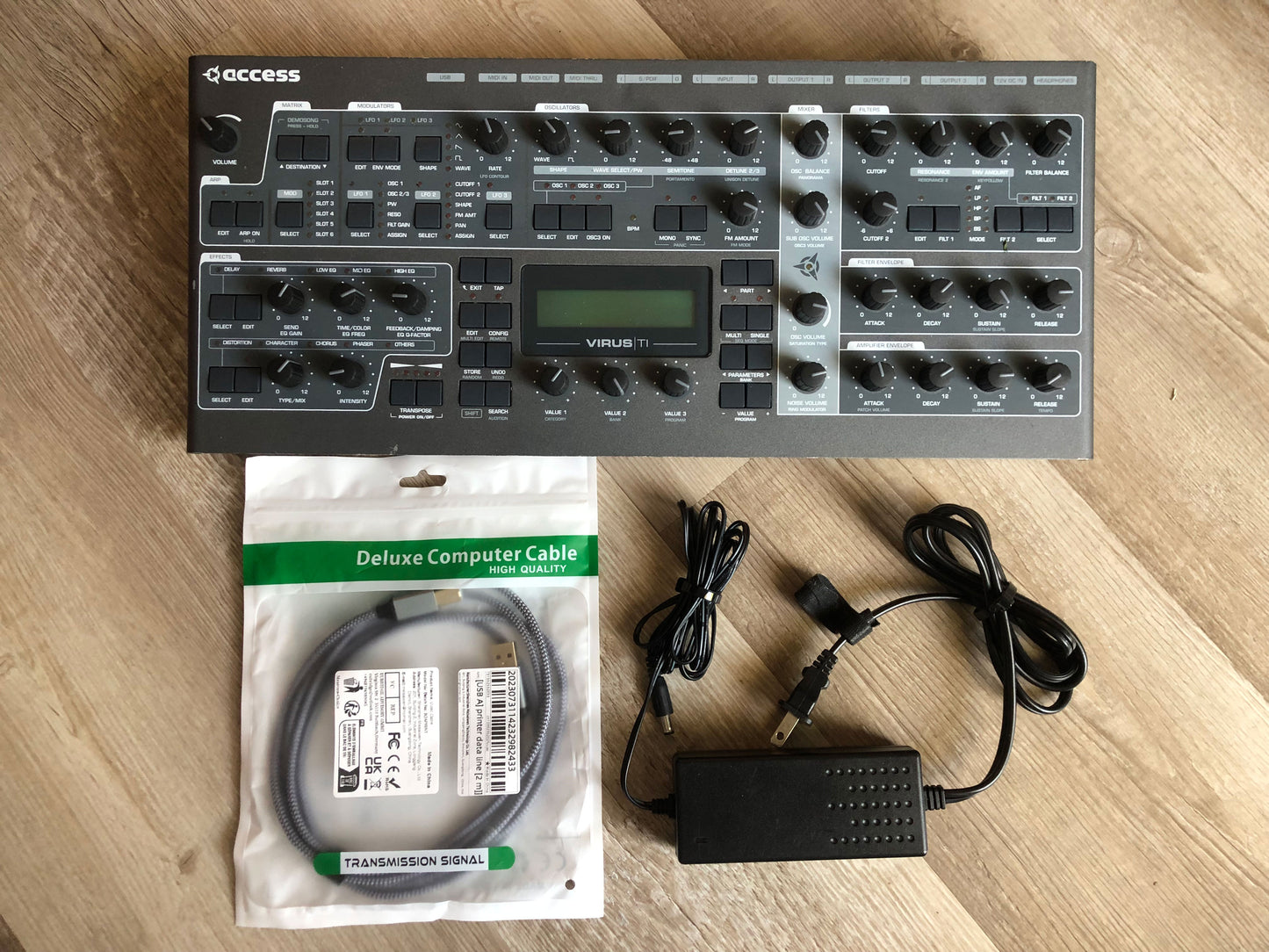 Access Virus TI2 Desktop Synth with New Battery, Power Supply, and New USB Cable