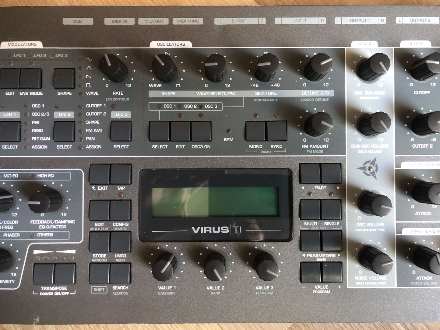 Access Virus TI2 Desktop Synth with New Battery, Power Supply, and New USB Cable