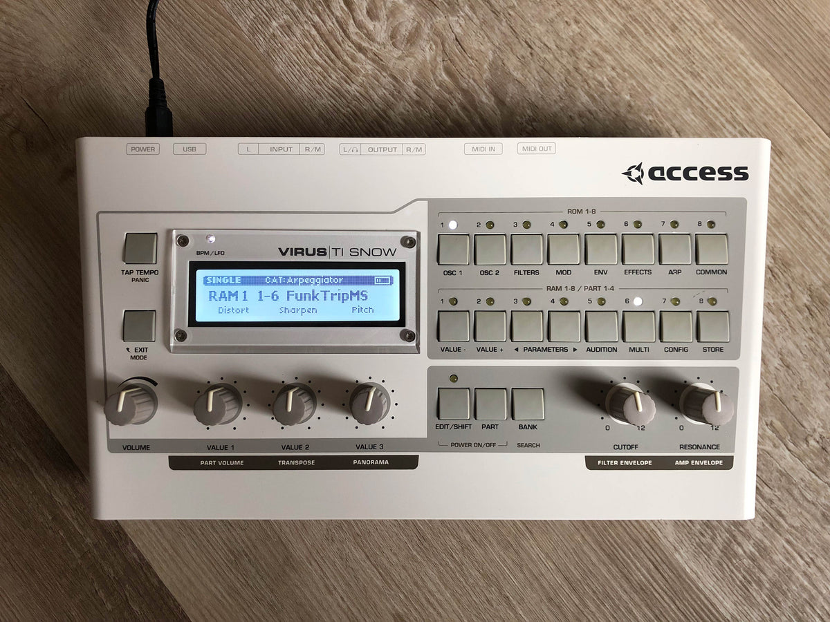 Access Virus TI Snow w/ All New Tacts, New LCD Bezel, PSU, HQ USB Cable + OG Box