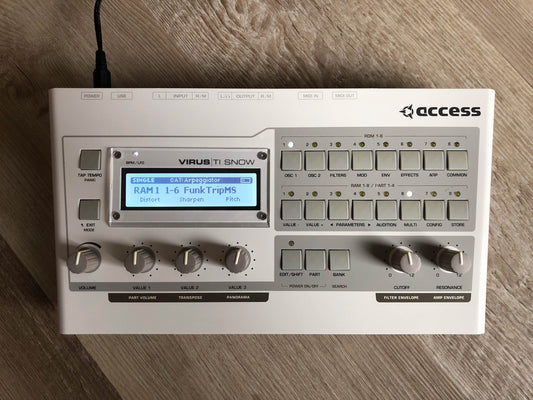 Access Virus TI Snow w/ All New Tacts, New LCD Bezel, PSU, HQ USB Cable + OG Box
