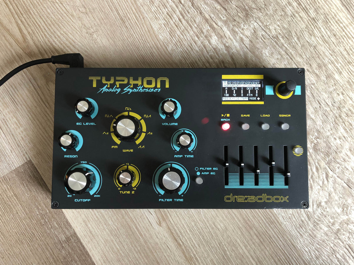 Dreadbox Typhon Analog Monosynth w/ DSP Effects & 5 ft USB Cable