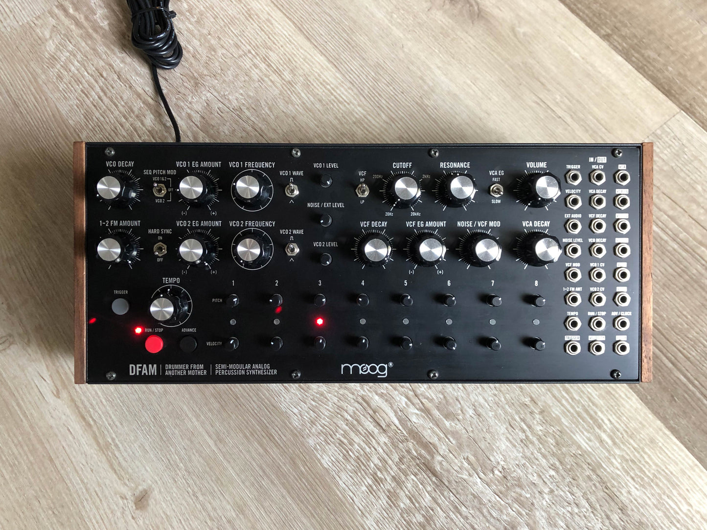 Moog DFAM Drummer From Another Mother w/ PSU, Patch Cables + Recipe Cards