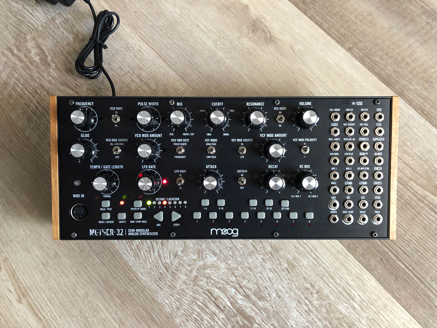 Moog Mother-32 Semi-Modular Analog Synthesizer Manual, 7 Patch Cables + PSU