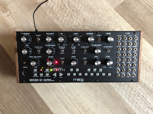 Moog Mother-32 Semi-Modular Analog Synthesizer w/ OG Box, PSU, 5 Moog Patch Cables + Manual