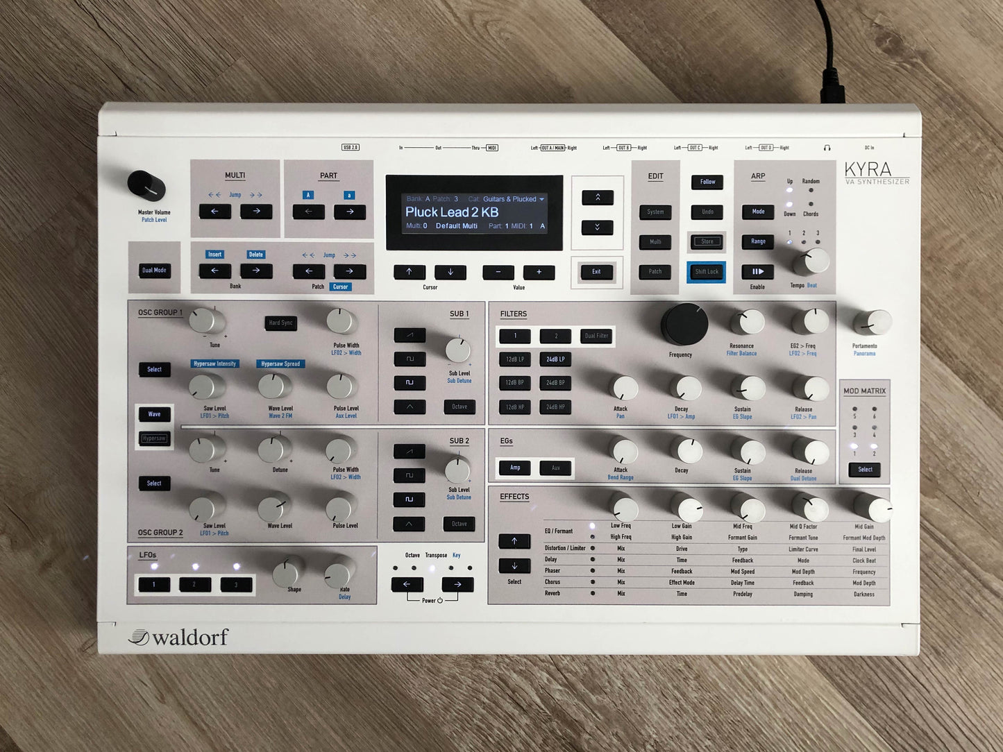 Waldorf Kyra Virtual Analog Desktop Synthesizer w/ Rack Ears + OG PSU