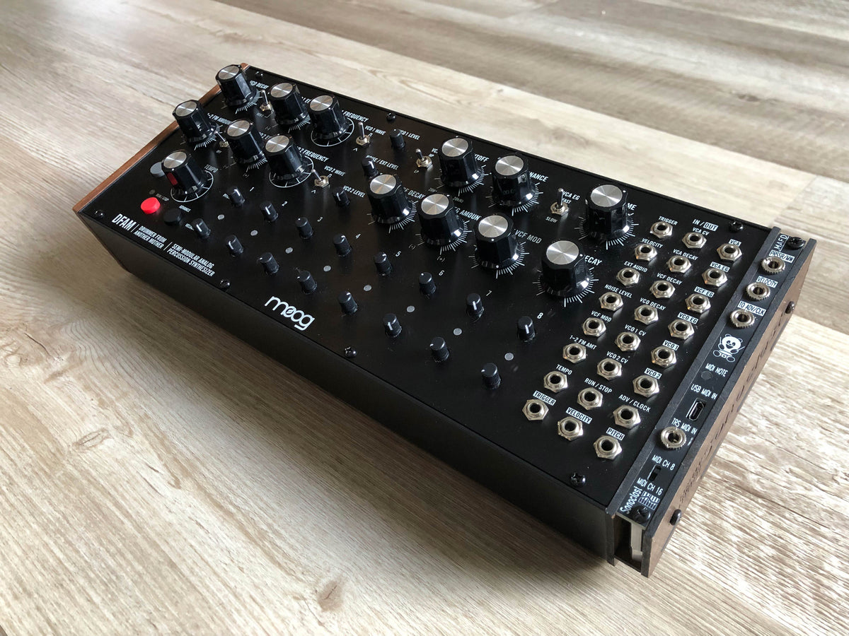 Moog DFAM Analog Percussion Synthesizer w/ Sonoclast MAFD MIDI Controller + Patch Cables