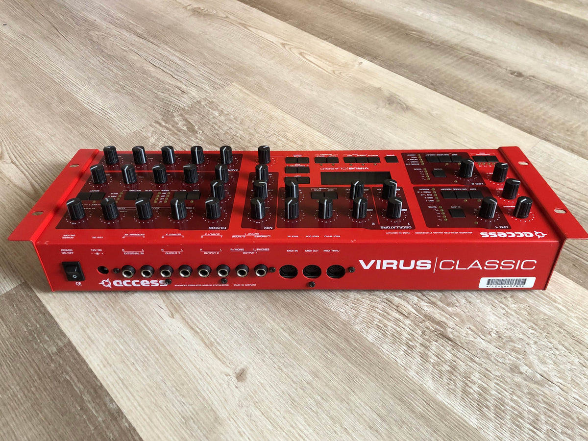 Access Virus Classic Desktop, Fully Recapped w/ All New Tacts, New Power Switch, Battery, Triad PSU + Original Red Rack Ears