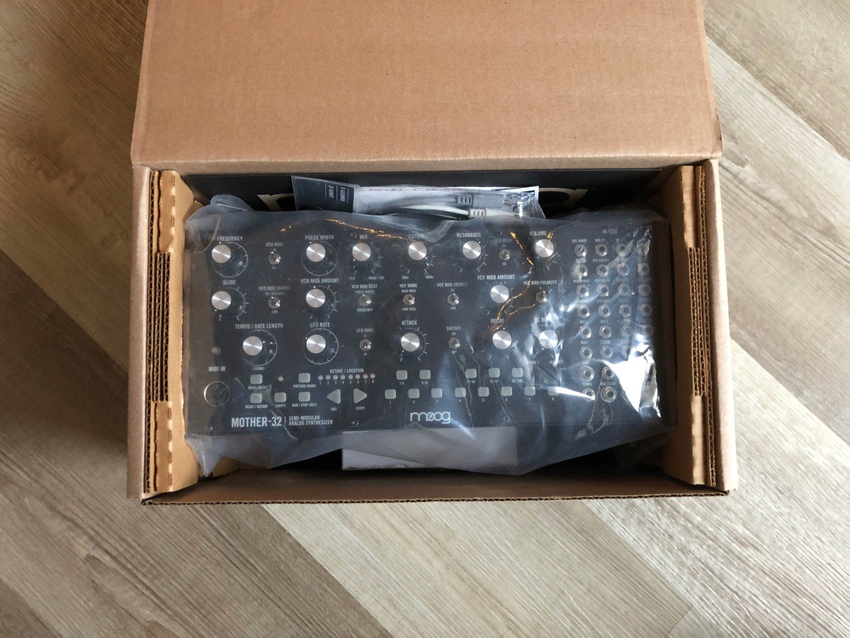 Moog Mother-32 Semi-Modular Analog Synthesizer w/ OG Box, PSU, 5 Moog Patch Cables + Manual