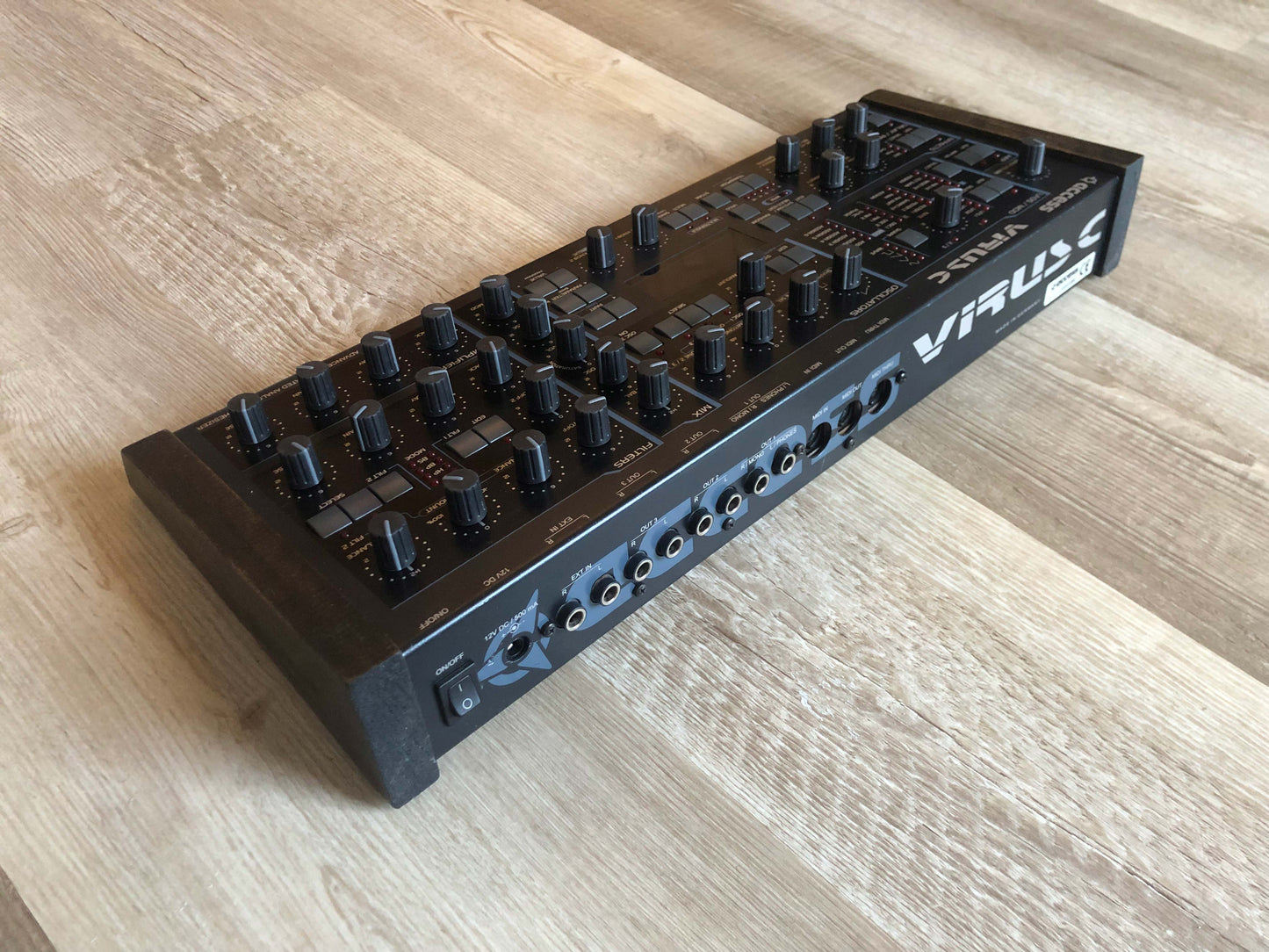 Access Virus C Desktop, New Power Filter Cap + Battery, All-ALPS Panel Board w/ Pot Plate, Custom Wood Sides + LUX PMVA LED