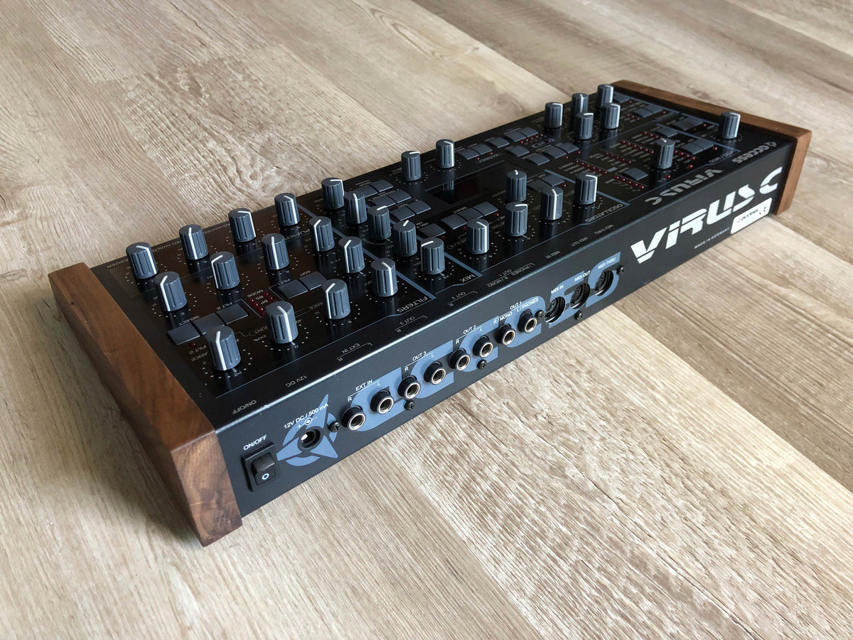 Access Virus C Desktop w/ All New Tacts, Power Caps, Battery + Custom LUX PMVA Display & Walnut Wood Sides