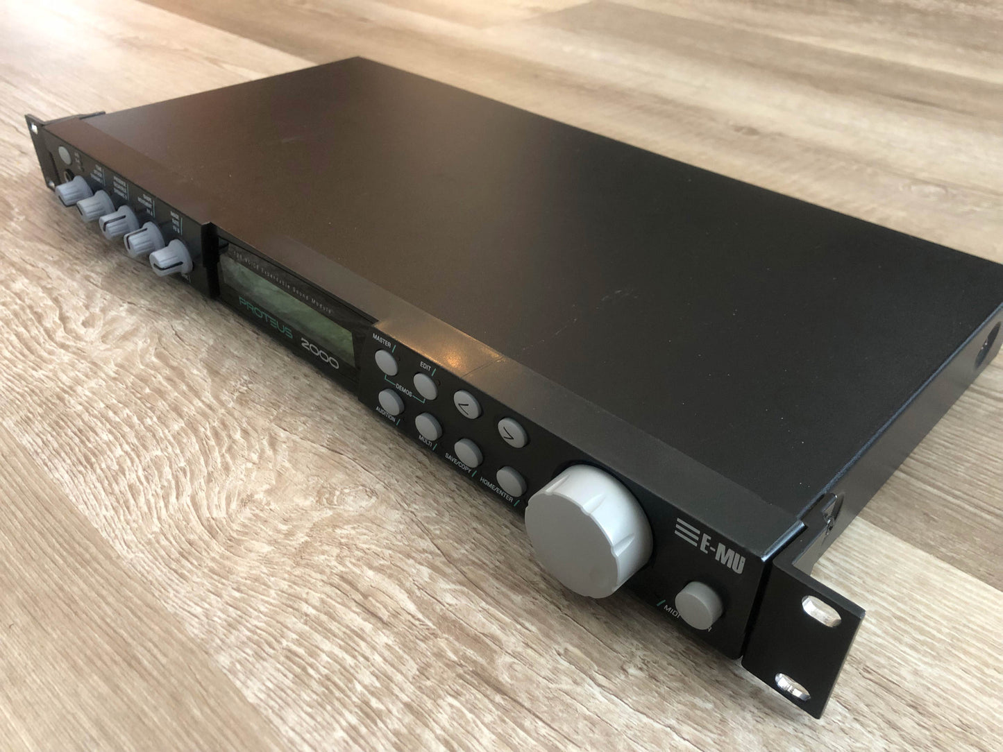 E-MU Systems Proteus 2000 Synthesizer Sound Module w/ New PSU & Encoder + Rack Ears