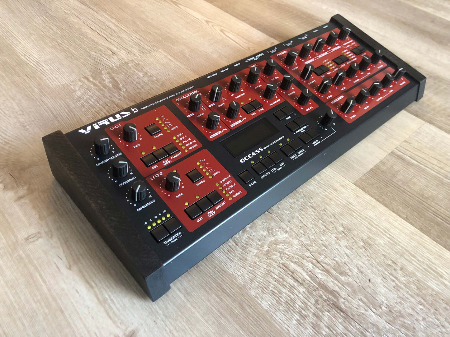 Access Virus B Desktop, All New Tacts, Power Filter Cap, Battery, Custom Wood Sides + PSU, OS 4.9