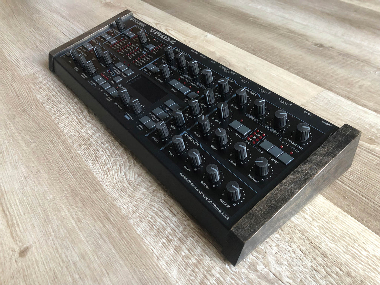 Access Virus C Desktop, New Power Filter Cap + Battery, Low-Hours All-ALPS Panel Board, Custom Wood Sides + LUX PMVA LED