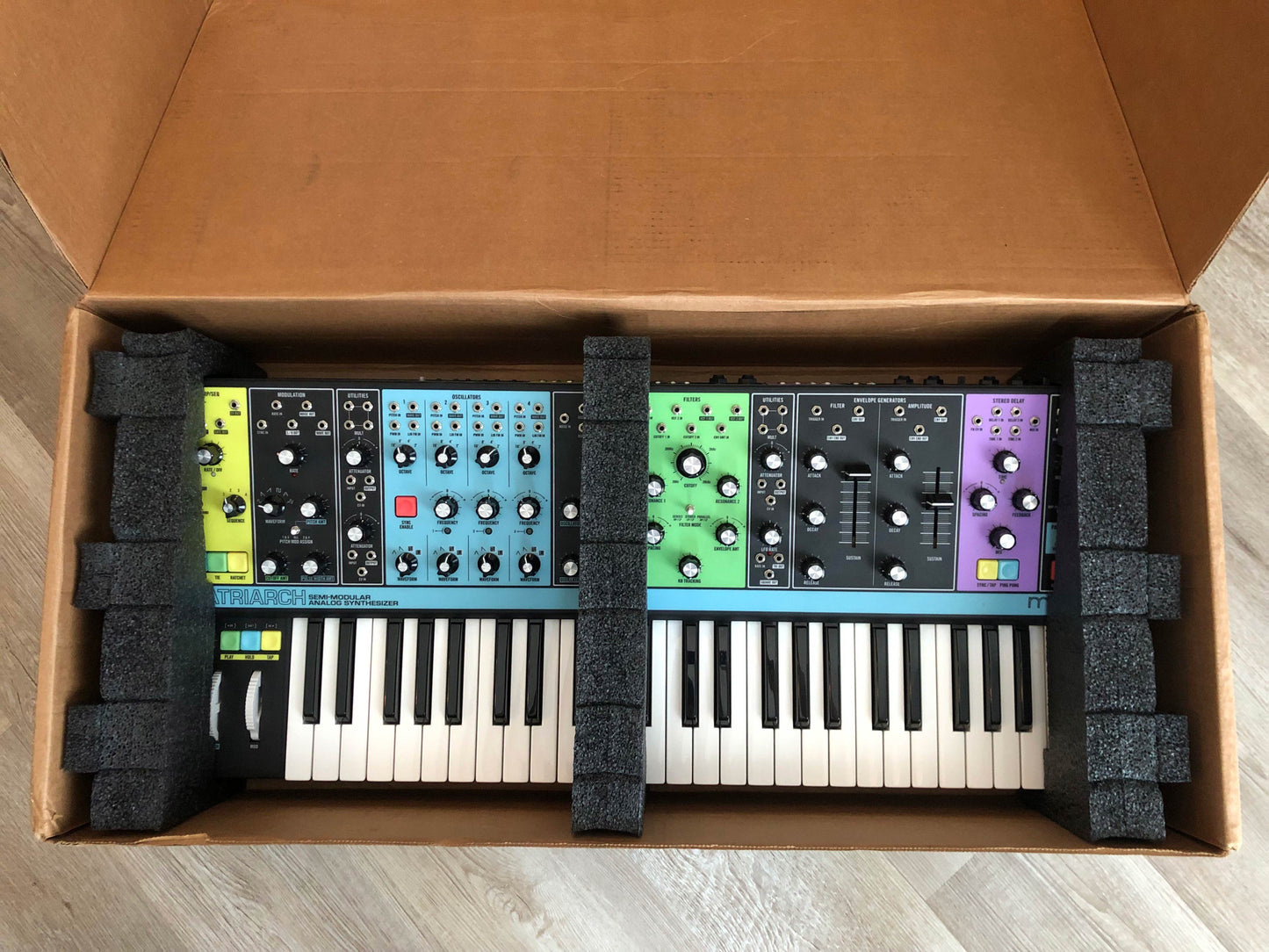 Moog Matriarch Semi-Modular Analog Synthesizer w/ OG Box & PSU, 15 Patch Cables + Manual & Recipe Book