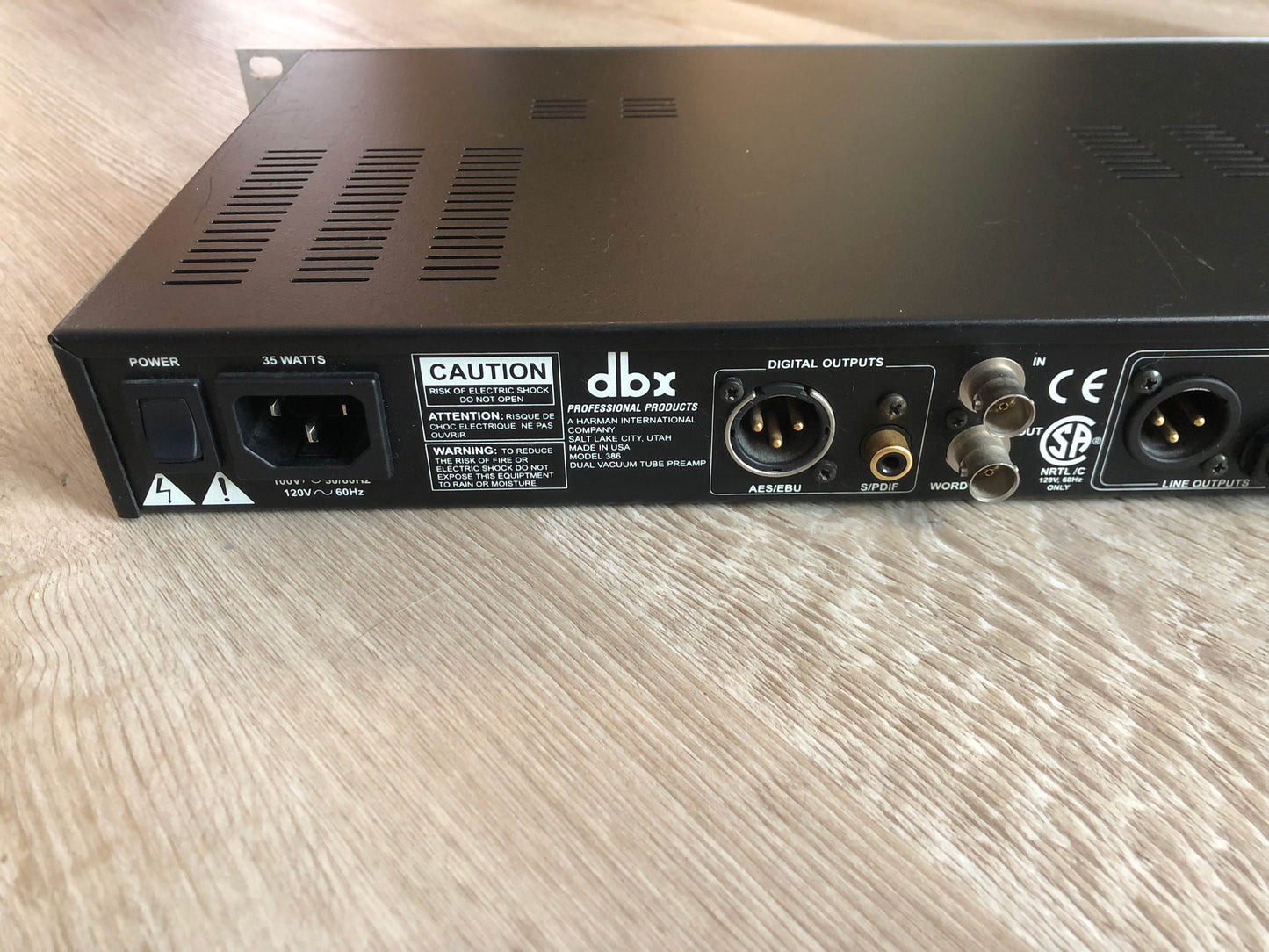 DBX 386 Dual Vacuum Tube Preamp w/ New Tubes, New Caps in Analog Path, Lubed & Calibrated