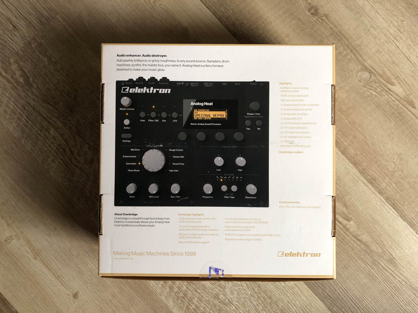 Elektron Analog Heat MKI Near-Mint w/ OG Box, PSU + New 6ft USB Cable