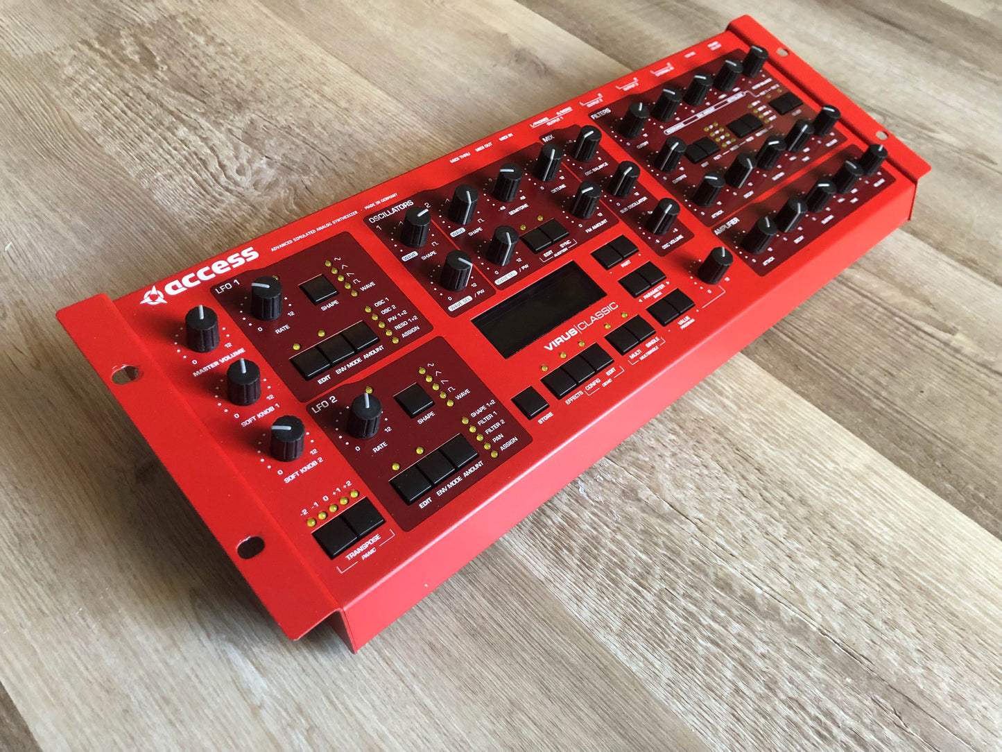 Access Virus Classic Rack (B), New Display, Power Filter Cap, Battery + PSU, OS 4.9