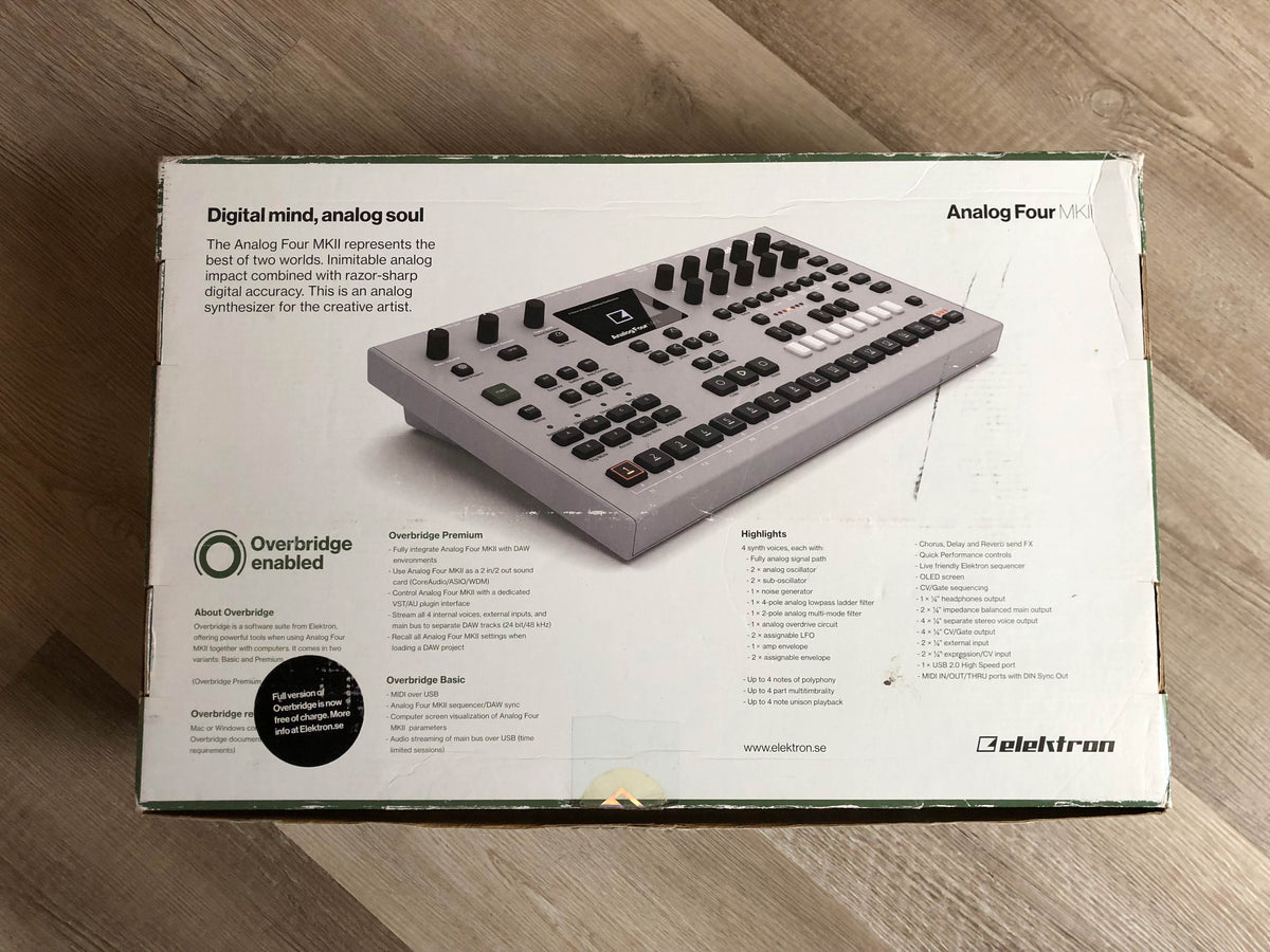 Elektron Analog Four MKII (Gray) w/ Original Box, PSU + New USB Cable