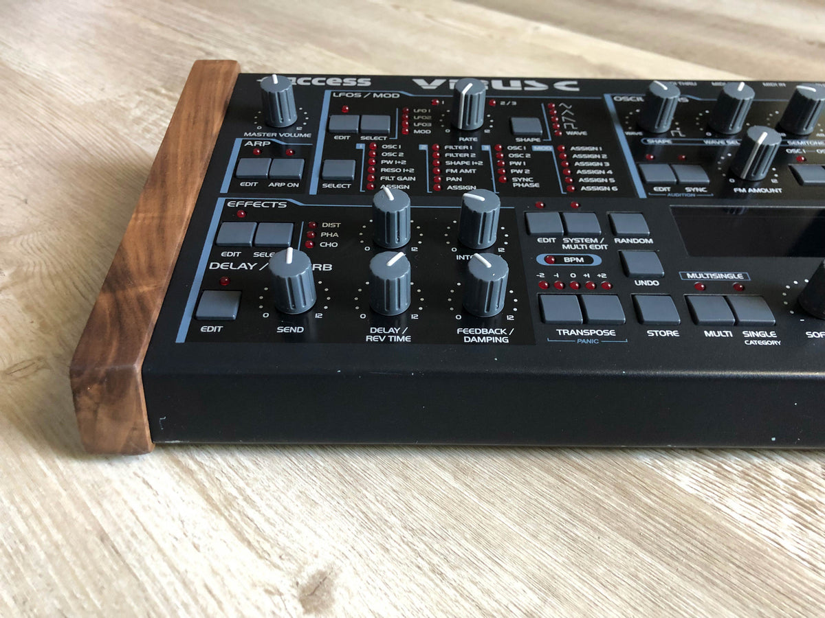 Access Virus C Desktop w/ All New Tacts, Power Caps, Battery + Custom LUX PMVA Display & Walnut Wood Sides