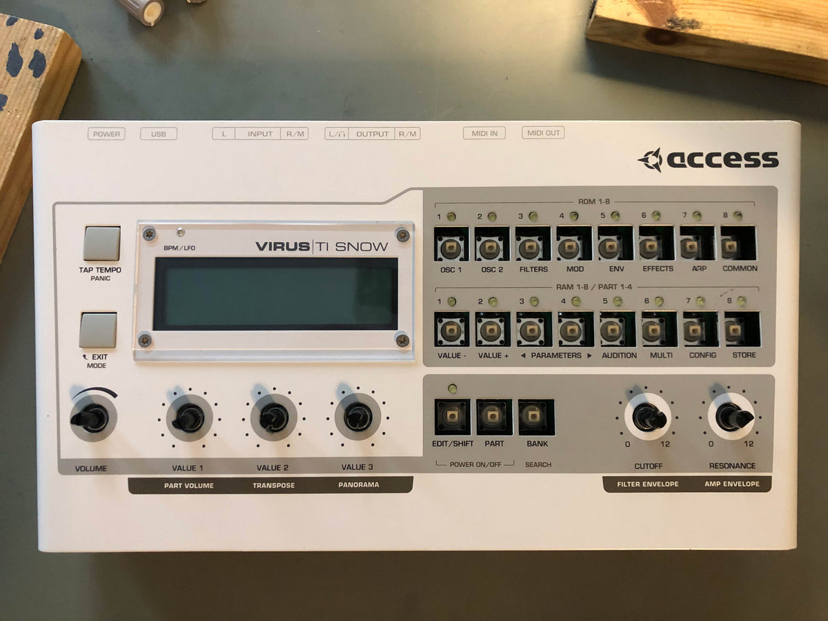 Access Virus TI Snow w/ All New Tacts, New LCD Bezel, PSU, HQ USB Cable + OG Box