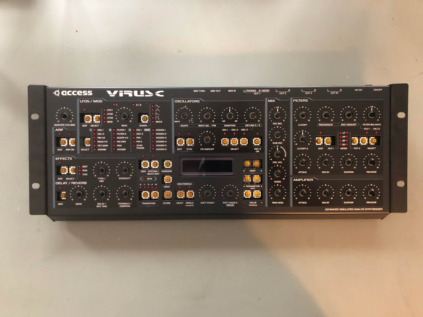 Access Virus C Rack, All New Tacts, New Power Filter Cap, Battery + PSU, OS 6.5