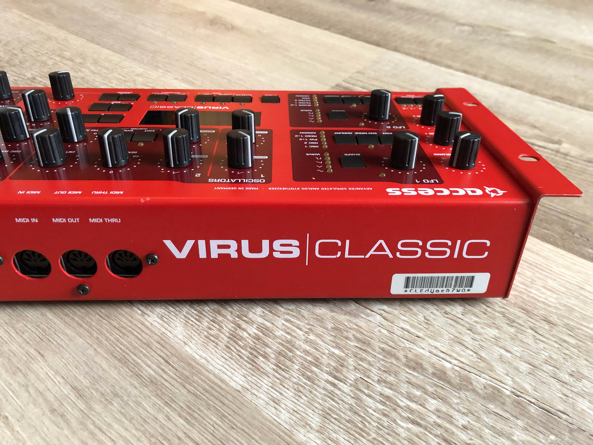 Access Virus Classic Desktop, Fully Recapped w/ All New Tacts, New Power Switch, Battery, Triad PSU + Original Red Rack Ears
