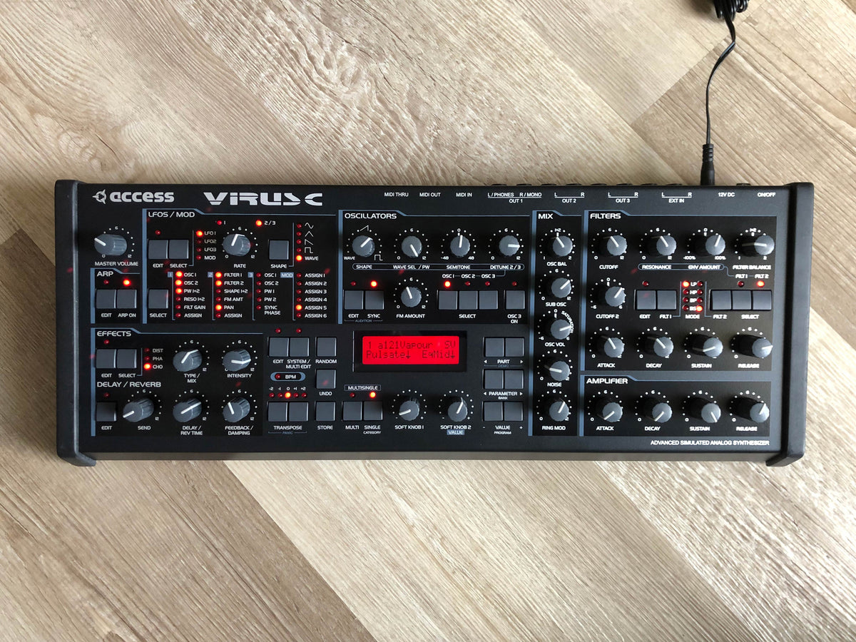 Access Virus C Desktop, Fully Recapped, All New Tacts, New Volume Pot, Power Switch, Battery + PSU