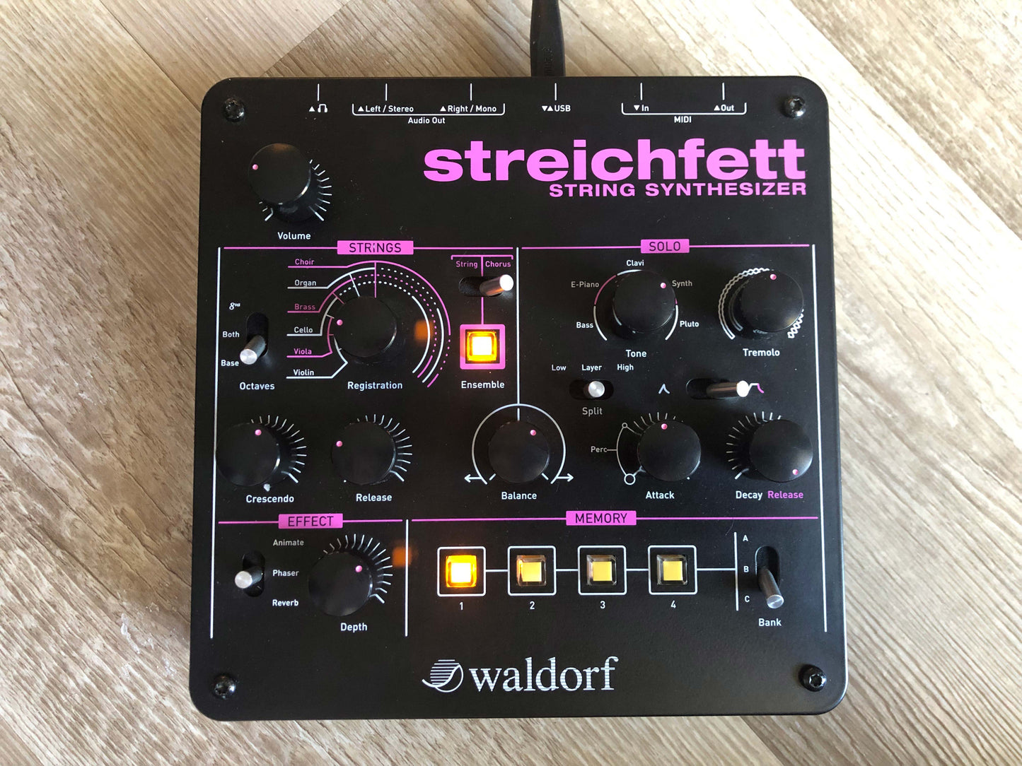 Waldorf Streichfett String Synthesizer w/ OG Box + PSU