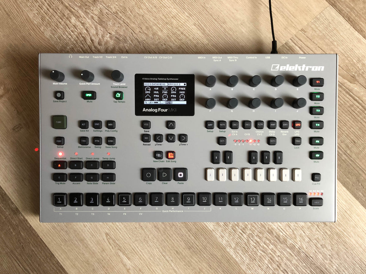 Elektron Analog Four MKII (Gray) w/ Original Box, PSU + New USB Cable