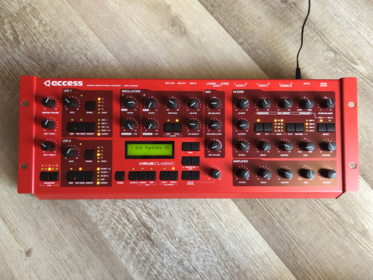 Access Virus Classic Rack (B), New Display, Power Filter Cap, Battery + PSU, OS 4.9