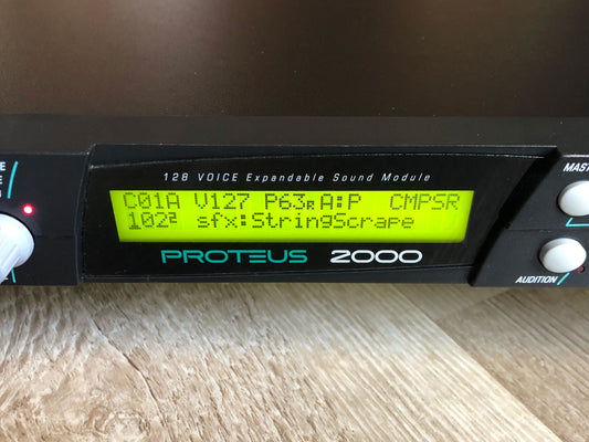 E-MU Systems Proteus 2000 Synthesizer Sound Module w/ New Encoder, New Modern PSU + Rack Ears
