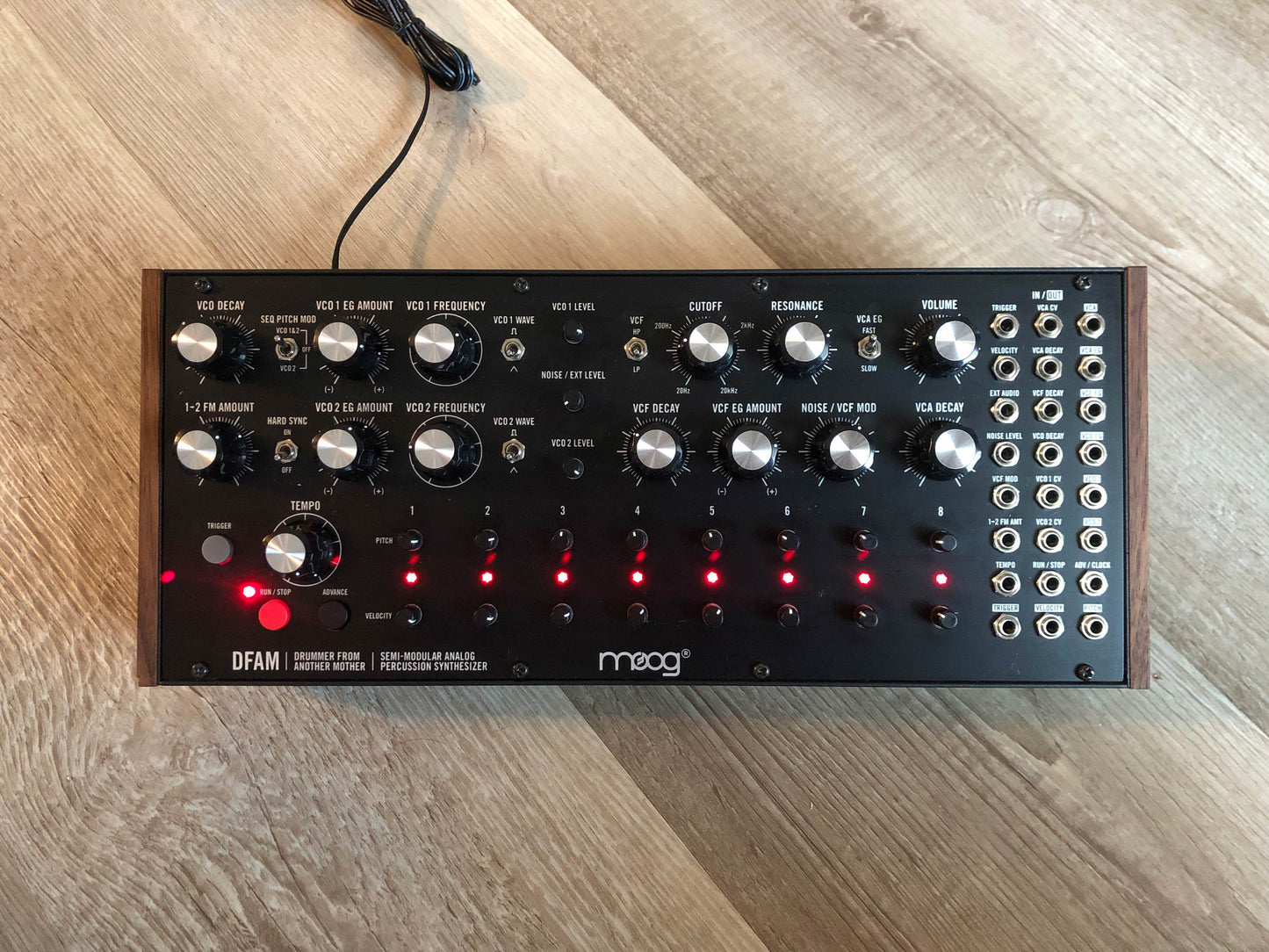 Moog DFAM Drummer From Another Mother Analog Percussion Synthesizer w/ OG Box, Patch Cables + PSU
