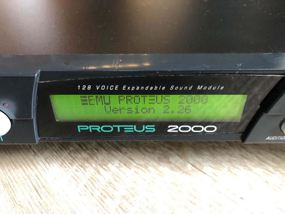 E-MU Systems Proteus 2000 Synthesizer Sound Module w/ New Encoder, New Modern PSU + Rack Ears