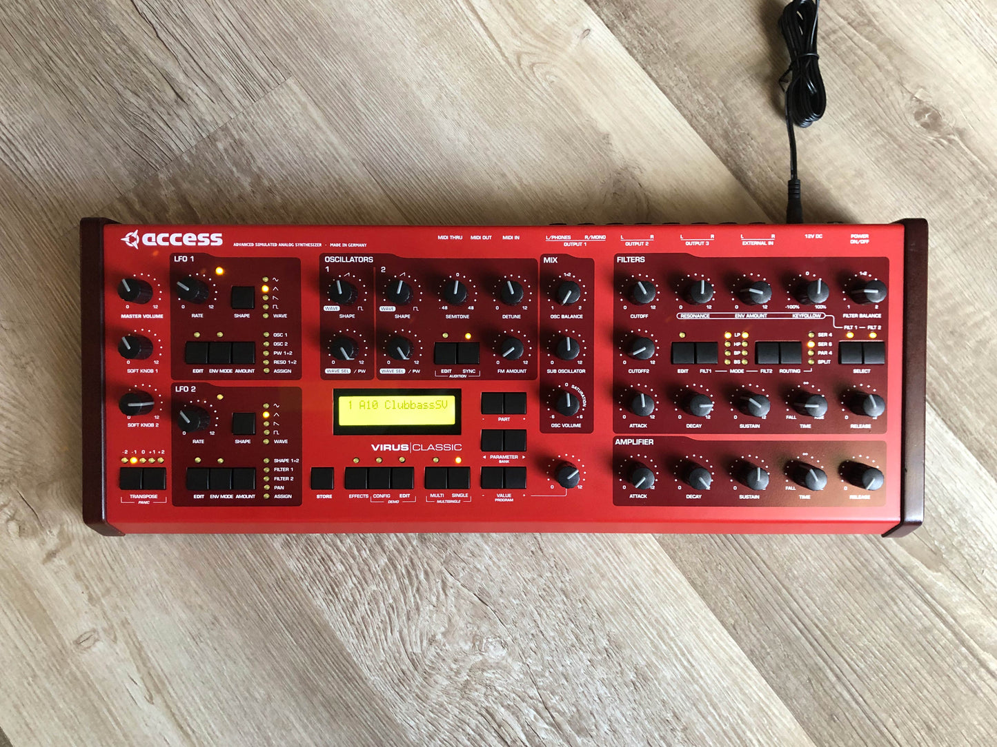 Access Virus Classic Desktop, Near-Mint w/ All New Tacts, Partial Recap, New Display + PSU