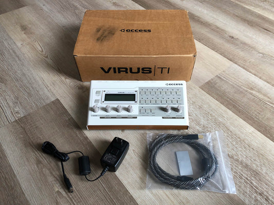 Access Virus TI Snow w/ All New Tacts, New LCD Bezel, PSU, HQ USB Cable + OG Box