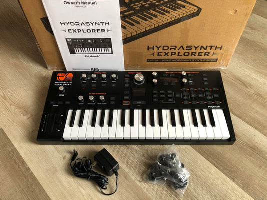 ASM Hydrasynth Explorer Polyphonic Wave Morphing Synthesizer w/ OG Box, Manual + PSU