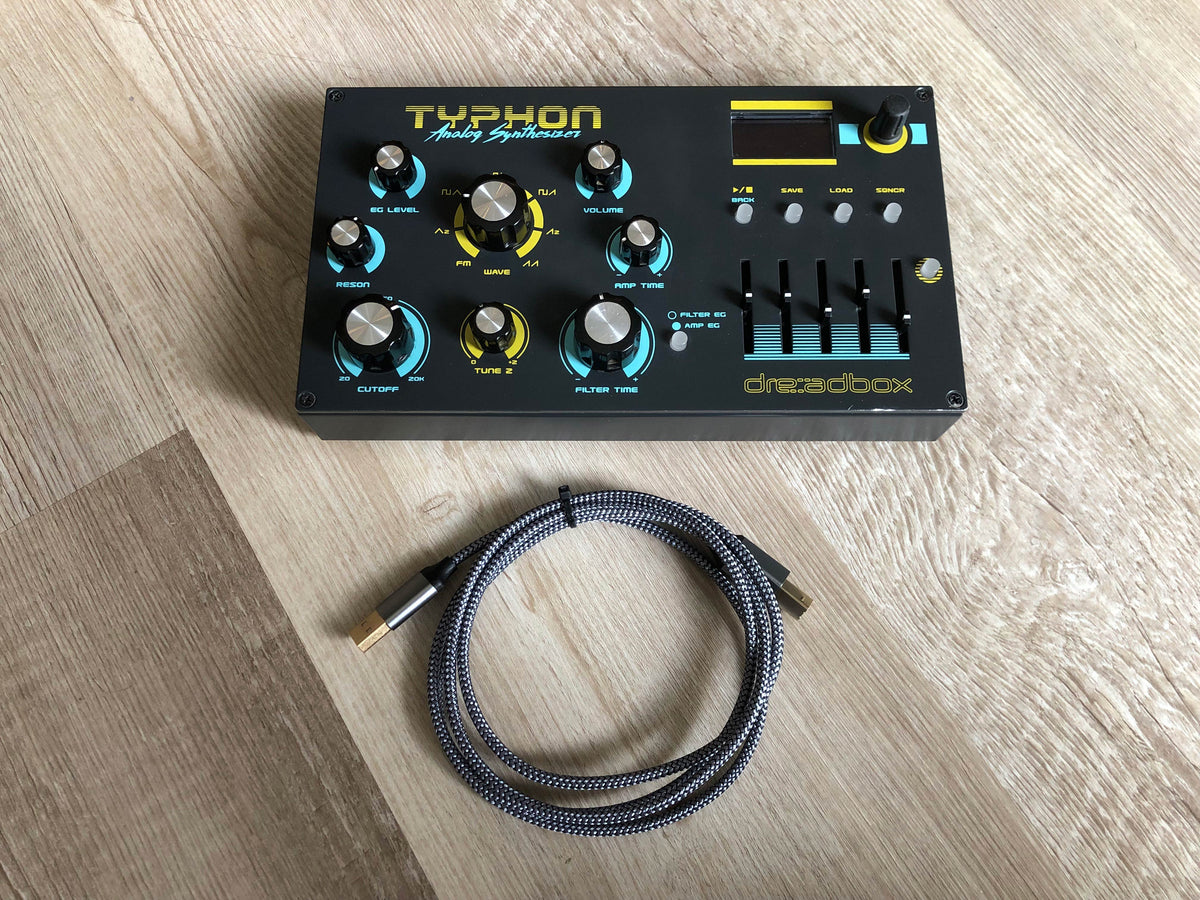 Dreadbox Typhon Analog Monosynth w/ DSP Effects & 5 ft USB Cable