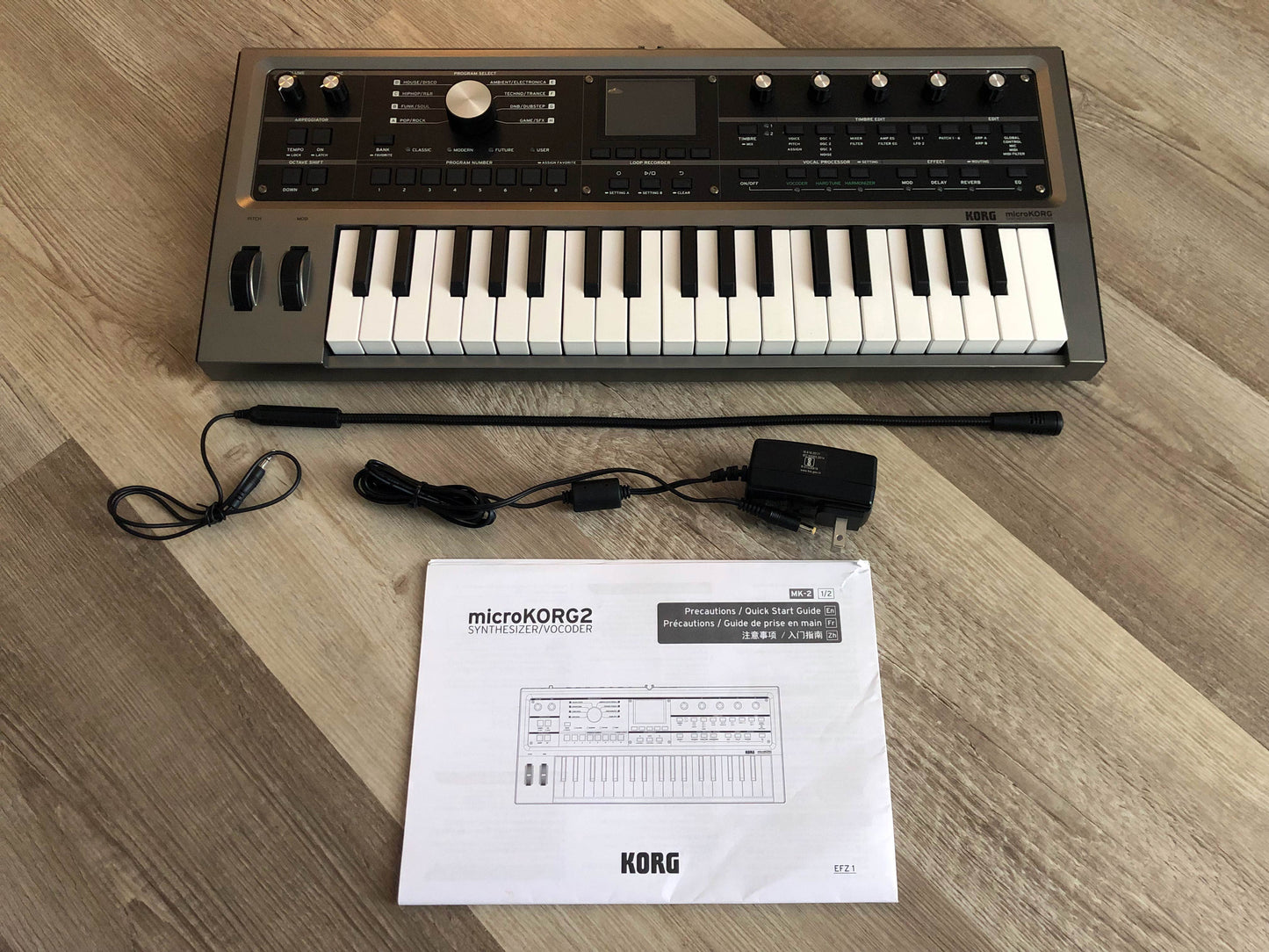 MicroKorg 2 Synthesizer & Vocoder w/ OG Mic, PSU + Quick Start Guide