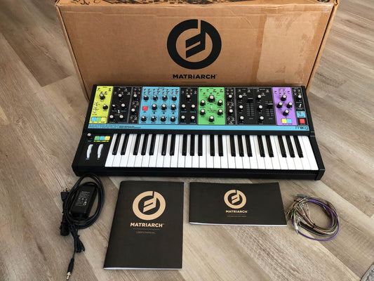 Moog Matriarch Semi-Modular Analog Synthesizer w/ OG Box & PSU, 15 Patch Cables + Manual & Recipe Book