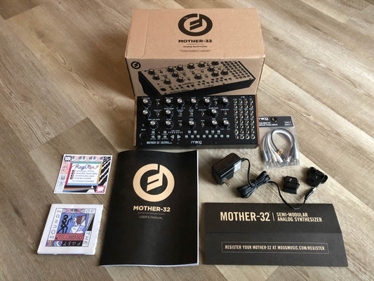 Moog Mother-32 Semi-Modular Analog Synthesizer w/ OG Box, PSU, 5 Moog Patch Cables + Manual