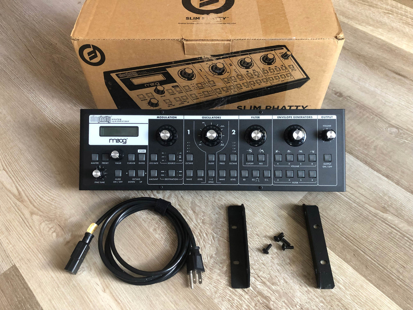 Moog Slim Phatty Analog Synthesizer w/ Original Box + Rack Ears